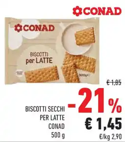Conad Biscotti secchi per latte CONAD offerta