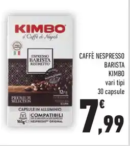Conad Caffè nespresso barista KIMBO offerta