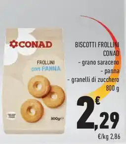 Conad Biscotti frollini CONAD offerta