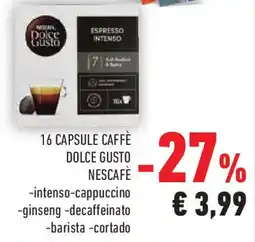 Conad 16 capsule caffè dolce gusto NESCAFÈ offerta