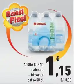 Conad ACQUA CONAD - naturale -frizzante offerta