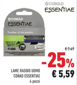 Conad Lame rasoio uomo CONAD ESSENTIAE offerta