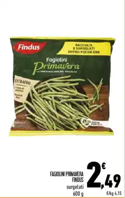 Conad Fagiolini primavera FINDUS offerta