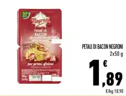 Conad Petali di bacon NEGRONI offerta