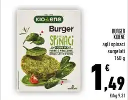Conad BURGER KIOENE agli spinaci surgelati offerta