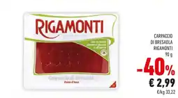 Conad Carpaccio di bresaola RIGAMONTI offerta