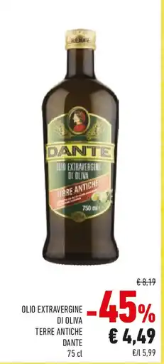 Conad Olio extravergine di oliva terre antiche DANTE offerta