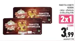 Conad Superstore Pancetta a cubetti NEGRONI offerta