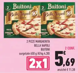 Conad Superstore 2 pizze margherita bella napoli BUITONI offerta