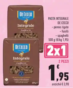Conad Superstore Pasta integrale DE CECCO offerta