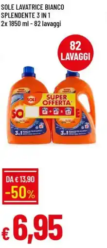 IperFamila Sole lavatrice bianco splendente 3 in 1 82 lavaggi offerta