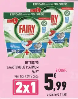 Conad Superstore Detersivo lavastoviglie platinum FAIRY offerta