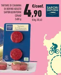 Conad Superstore Tartare di chianina di bovino adulto SAPORI&DINTORNI CONAD offerta