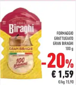 Conad Superstore Formaggio grattugiato GRAN BIRAGHI offerta