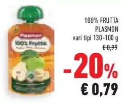 Conad Superstore 100% frutta PLASMON offerta