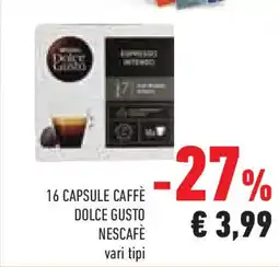 Conad Superstore 16 capsule caffè dolce gusto NESCAFÈ offerta