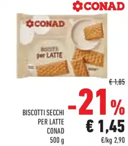 Conad Superstore Biscotti secchi per latte CONAD offerta
