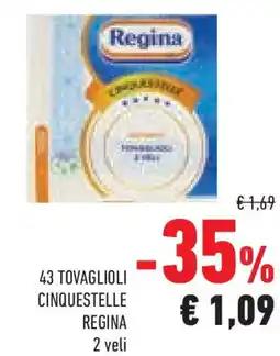 Conad Superstore 43 tovaglioli cinquestelle REGINA offerta