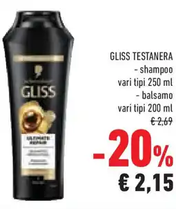 Conad Superstore Gliss testanera Shampoo-Balsamo offerta