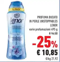 Conad Superstore Profuma bucato in perle unstoppables LENOR offerta