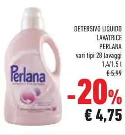 Conad Superstore Detersivo liquido lavatrice PERLANA offerta