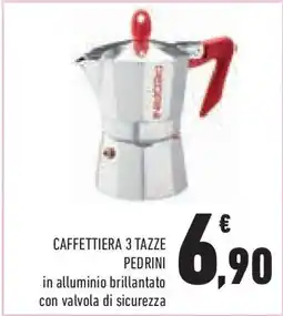 Conad Superstore Caffettiera 3 tazze PEDRINI offerta
