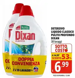 Tigros Detersivo liquido classico pulito profondo DIXAN offerta