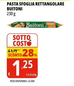 Tigros Pasta sfoglia rettangolare BUITONI offerta
