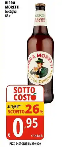Tigros Birra MORETTI offerta