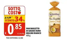 Tigros Pan bauletto di grano duro MULINO BIANCO offerta