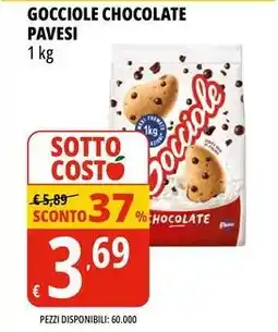 Tigros Gocciole chocolate PAVESI offerta