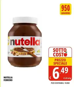 Tigros Nutella ferrero offerta