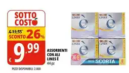 Tigros Assorbenti con ali LINES È offerta
