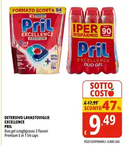 Tigros Detersivo lavastoviglie excellence PRIL offerta