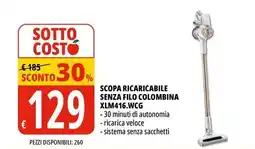 Tigros Scopa ricaricabile senza filo colombina XLM416.WCG offerta