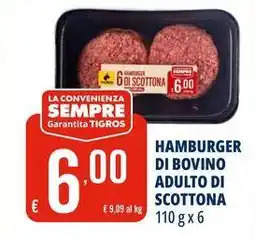 Tigros Hamburger di bovino adulto di scottona offerta
