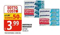 Tigros Dentifricio MENTADENT vari tipi offerta