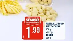 Tigros Pasta all'uovo pizzoccheri vari tipi offerta