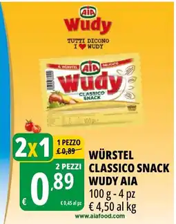 Tigros Würstel classico snack AIA offerta