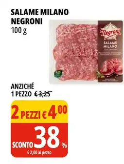 Tigros Salame milano NEGRONI offerta