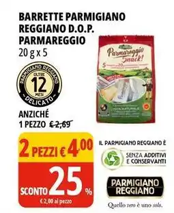 Tigros Barrette parmigiano reggiano d.o.p. parmareggio GRAN TERRE offerta
