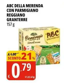 Tigros Abc della merenda con parmigiano REGGIANO GRANTERRE offerta
