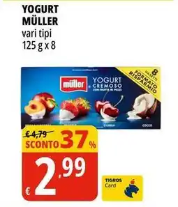 Tigros Yogurt MÜLLER vari tipi offerta