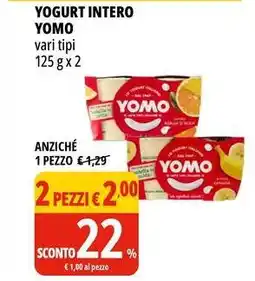 Tigros Yogurt intero YOMO offerta