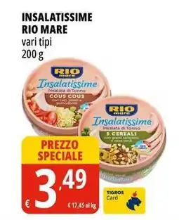 Tigros Insalatissime RIO MARE offerta