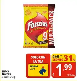 Tigros Snack FONZIES offerta