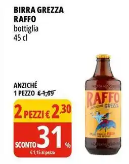 Tigros Birra grezza RAFFO offerta