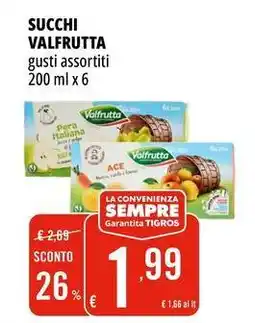 Tigros Succhi VALFRUTTA offerta