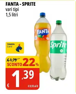 Tigros FANTA-SPRITE vari tipi offerta