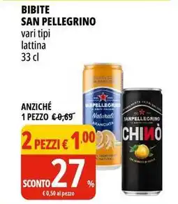 Tigros Bibite SAN PELLEGRINO vari tipi offerta